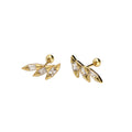Office CZ Oval Geometry 925 Sterling Silver Screw Stud Earrings